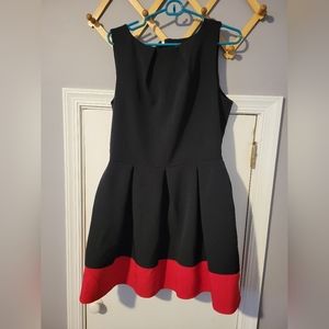 Black and red detail dress